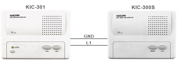Комплект аудиодомофона KOCOM KIC-301 + KIC-300S