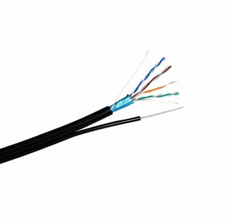 Кабель ST FTP CAT 5E CU 4X2X0,50 CU PE внешний с тросом (медный)