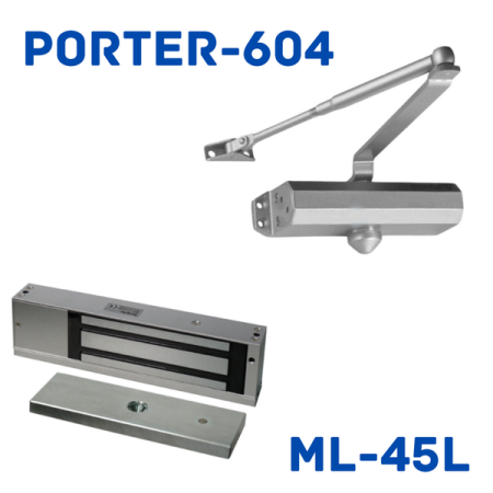 Комплект доводчик Porter 604 и замок ML-45L