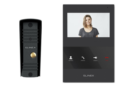 Комплект Slinex SQ-04 видеодомофона с панелью Slinex ML-16HR 
