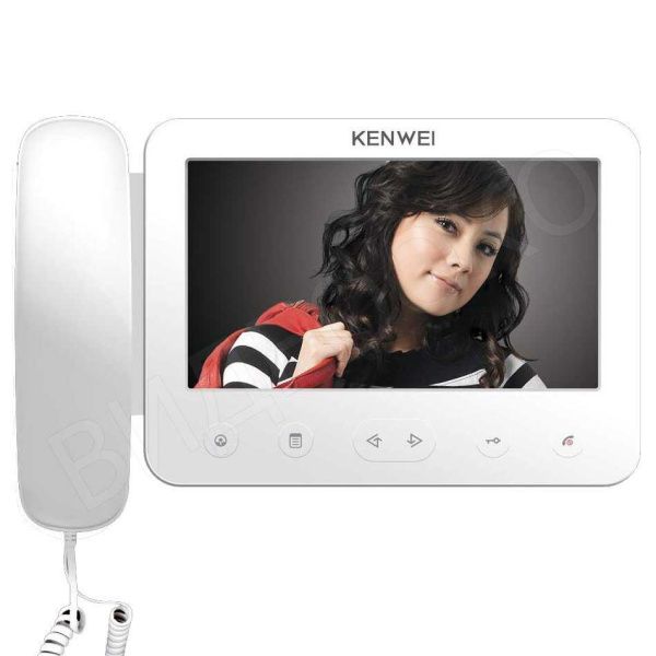 Монитор Kenwei KW-E705FC-W100 (белый, черный) видеодомофона