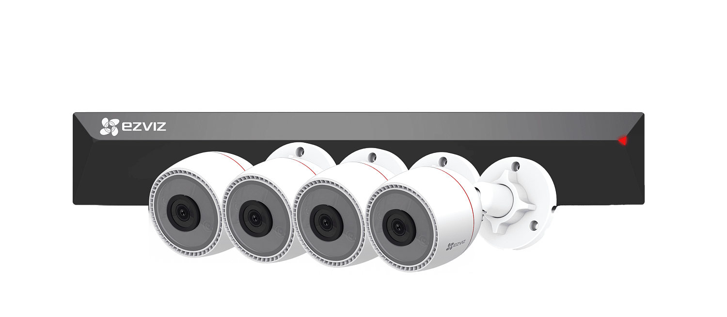 Набор EZVIZ PoE регистратор (4 канала) с камерами (4 камеры) C3T видеонаблюдения