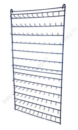 Стенд для ключей с крючками (синий, желтый)