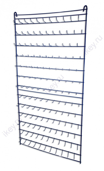 Стенд для ключей с крючками (синий, желтый)