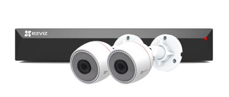 Набор EZVIZ PoE регистратор (8 каналов) с камерами C3T видеонаблюдения