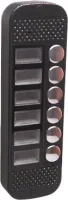 Аудиопанель JSB Systems JSB V086K (медь, серебро, бронза, черный, белый, серый, золото, синий) вызывная на 6 абонентов для домофона (без видеомодуля)